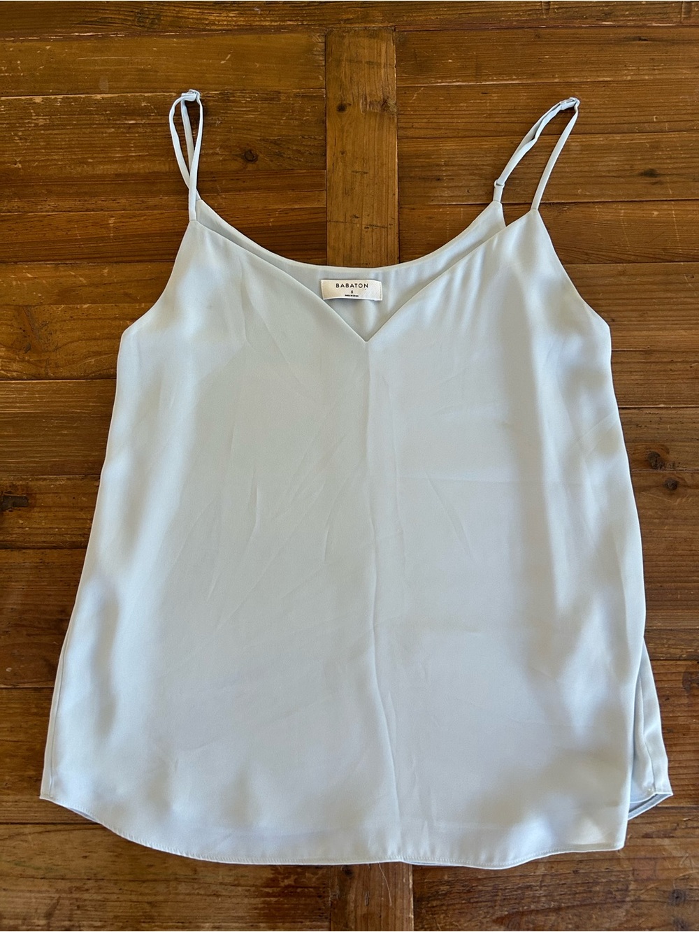 Babaton Pale Blue V-Neck Cami Tank Top